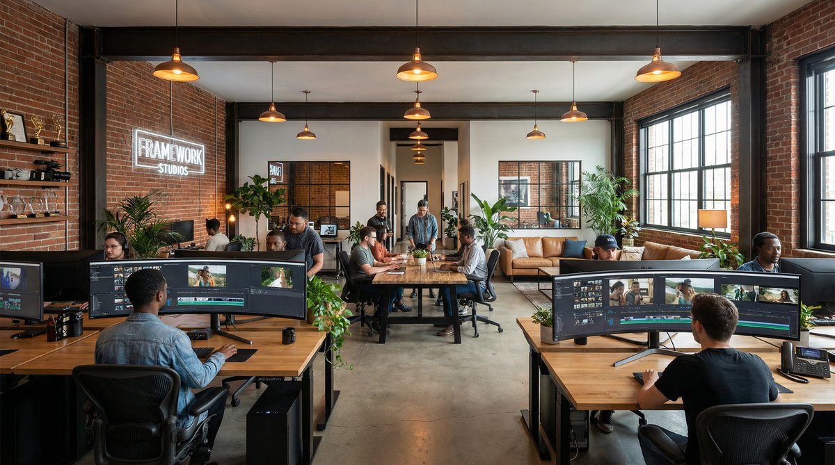 柚子猫影视传媒公司办公环境