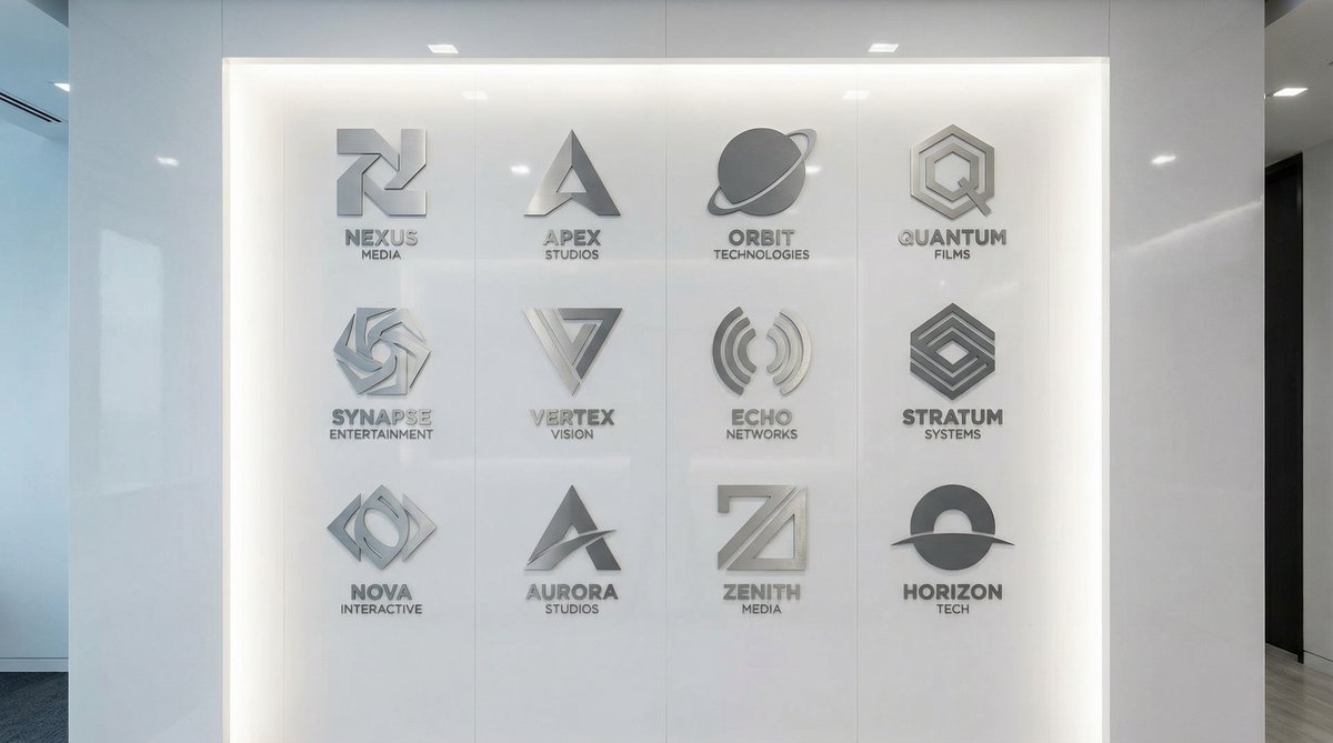 柚子猫合作影视品牌Logo墙